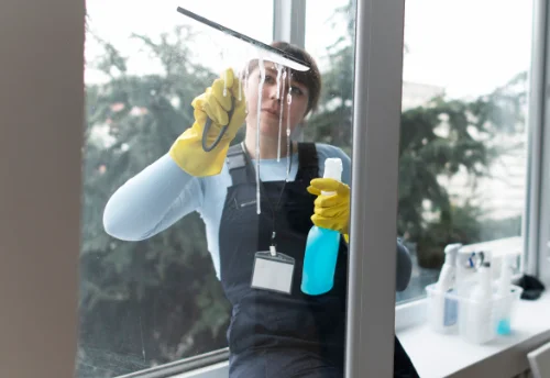 Nettoyage de vitres intérieures et extérieures au Burgaud
